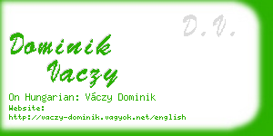 dominik vaczy business card
