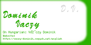 dominik vaczy business card